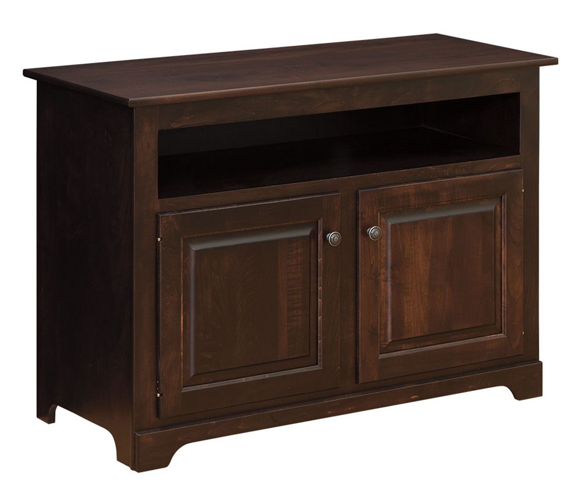 Two-door Media Console With Open Shelf