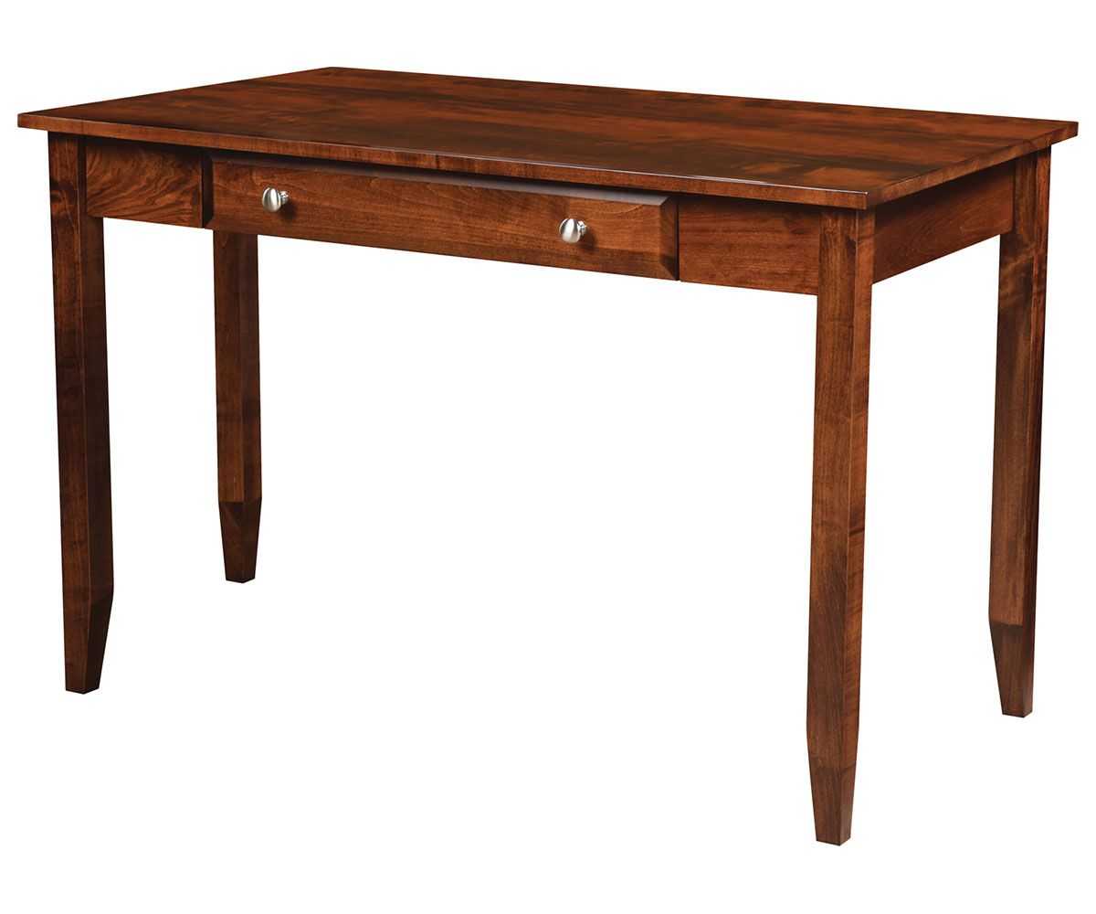 Rustic Cherry Writing Desk With Single Drawer