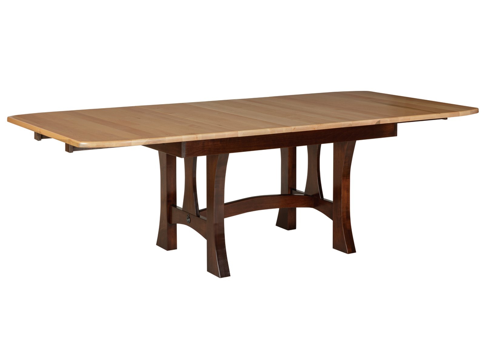 hand-rubbed finish hardwood Monarch Extendable Dining Table With Self-storing Leaves, Monarch Extendable Dining Table With Self-storing Leaves in a Monarch vignette setting highlighting Monarch Extendable Dining Table With Self-storing Leaves (frame 1 of 3).