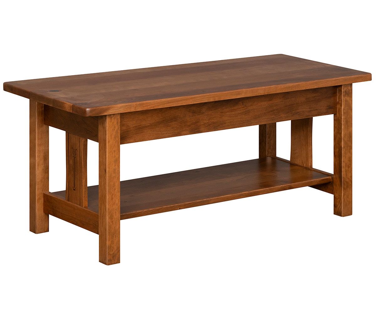 Signature Solid Wood Coffee Table With Shelf