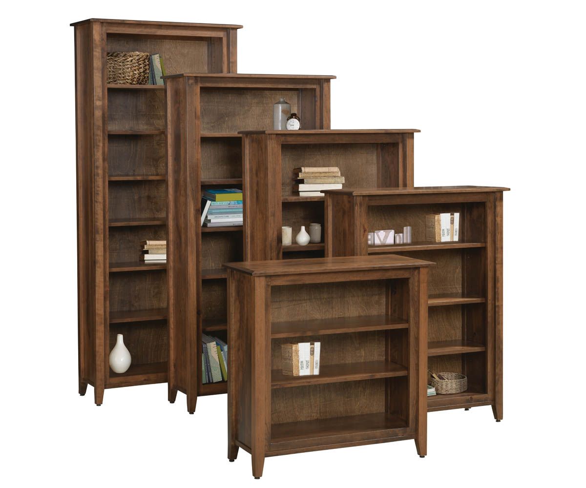 Ventura Open Bookcase With Tapered Legs, 36-inch Width