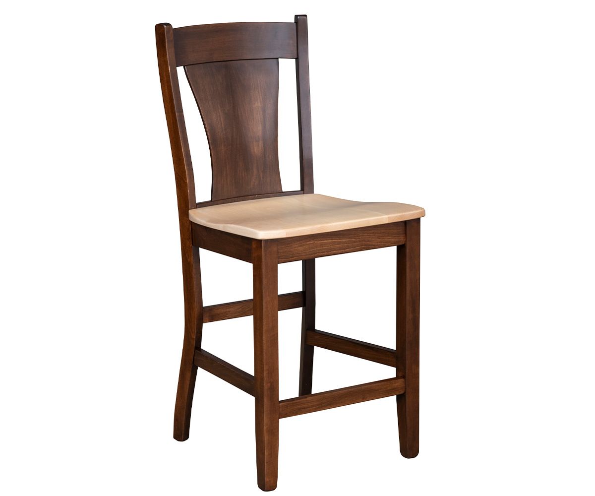 Ashville Counter Height Bar Stool With Two-tone Finish