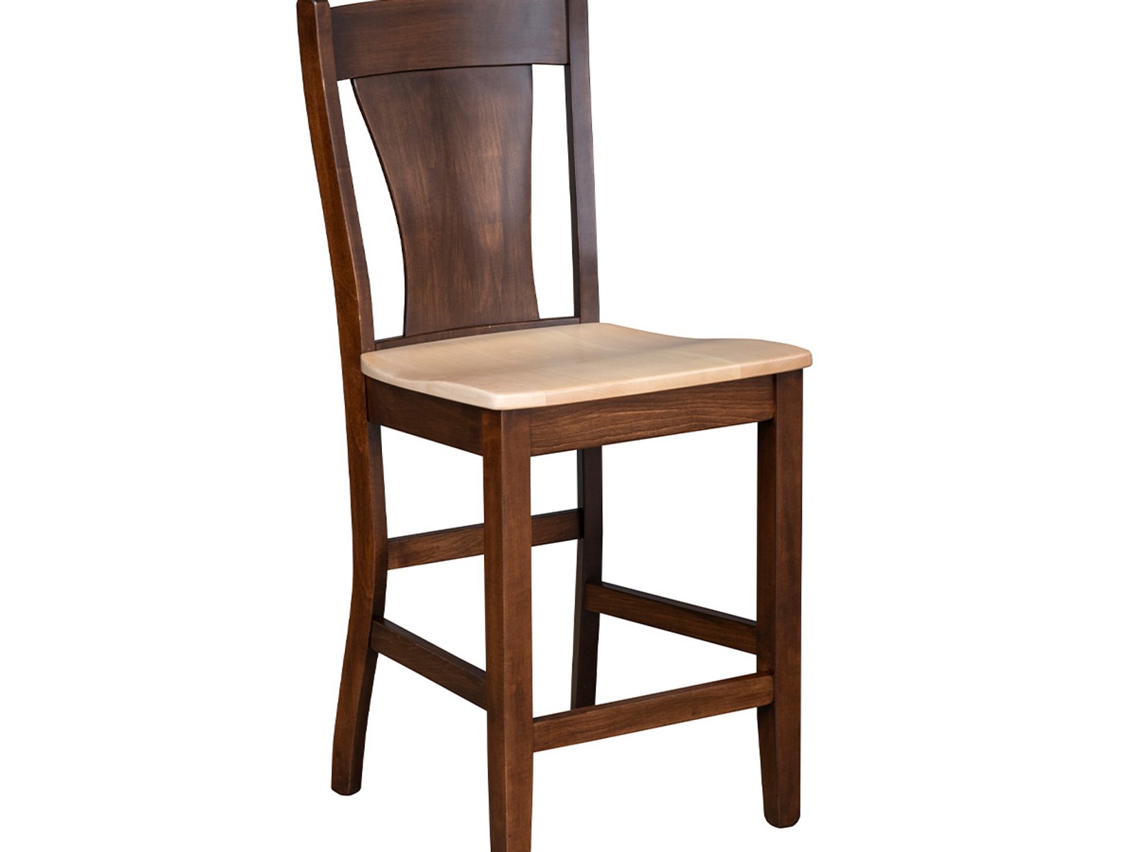 hand-rubbed finish hardwood Ashville Counter Height Bar Stool With Two-tone Finish, Ashville Counter Height Bar Stool With Two-tone Finish in a Ashville vignette setting highlighting Ashville Counter Height Bar Stool With Two-tone Finish (frame 1 of 2).