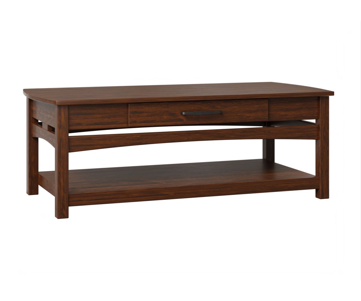 Homestead Mission Style Coffee Table With Drawer And Shelf