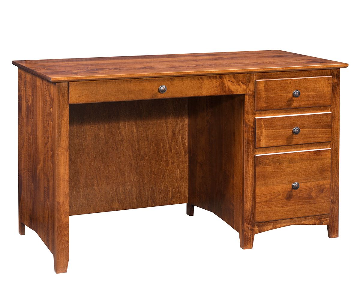Solid Wood 3-drawer Desk With Knee Space