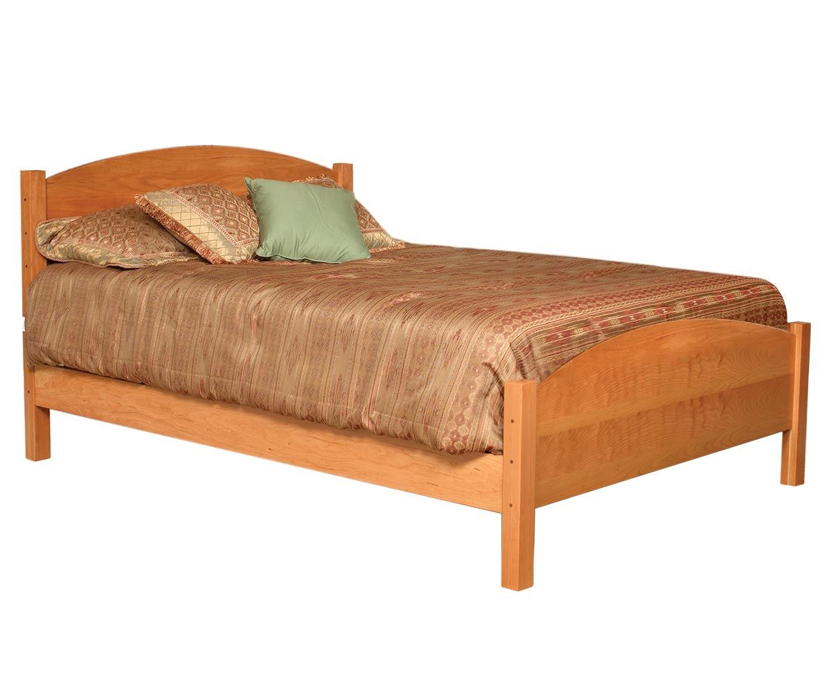 Arched Panel Bed Frame In Natural Wood