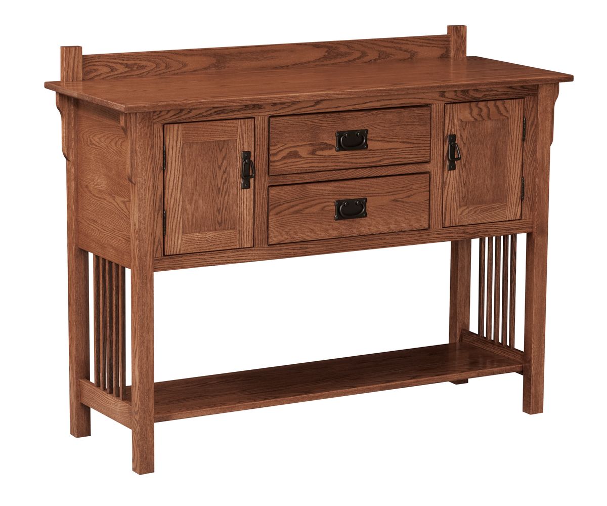 Mission Style Sideboard With Drawers And Doors