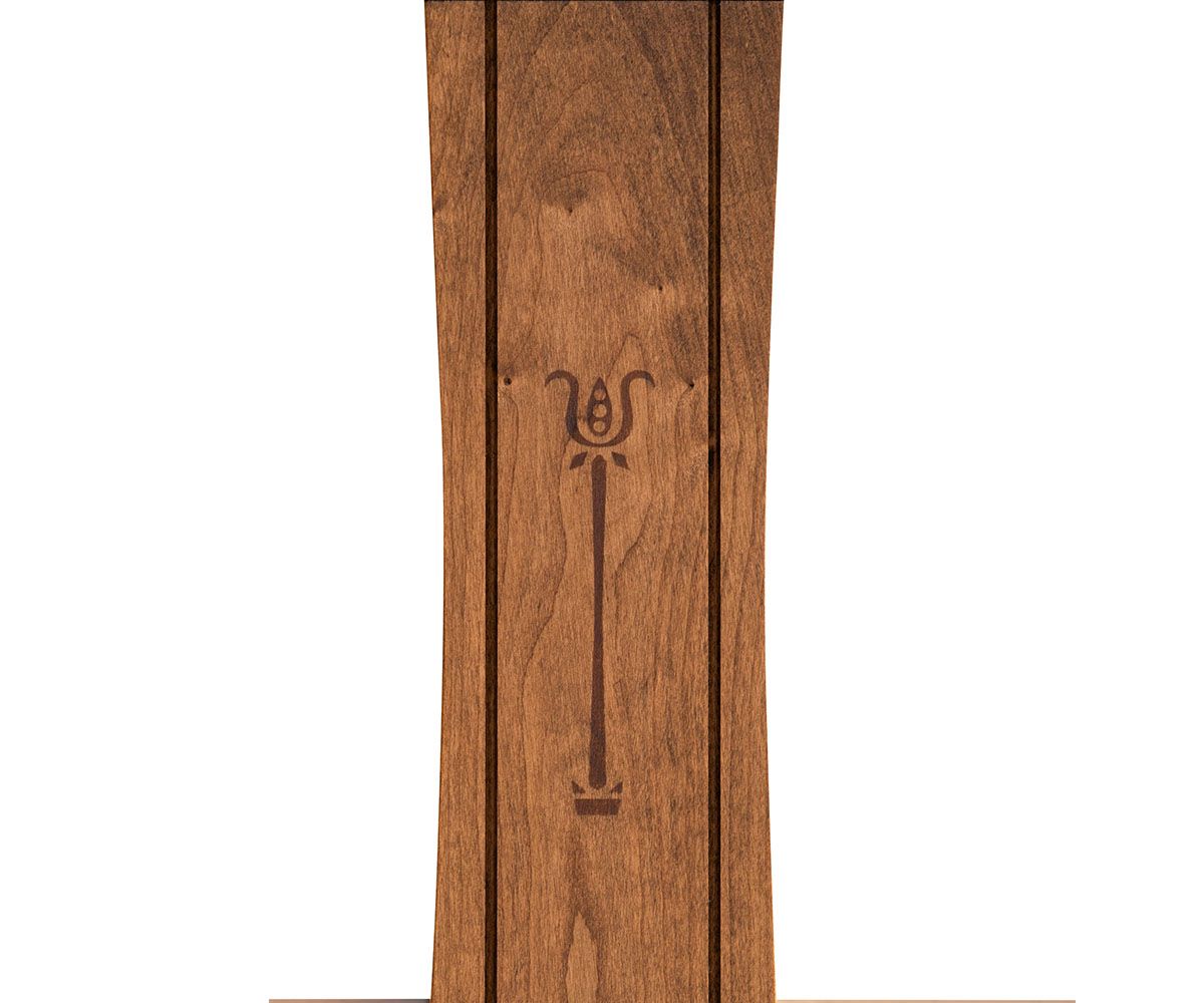 hand-rubbed finish hardwood Craftsman Style Phone Stand With Drawer And Shelves, Craftsman Style Phone Stand With Drawer And Shelves in a showroom vignette setting highlighting Craftsman Style Phone Stand With Drawer And Shelves (thumbnail 3 of 4).