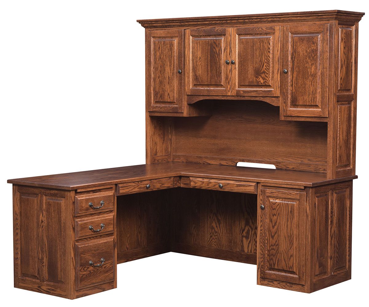 L-shaped Executive Desk With Hutch
