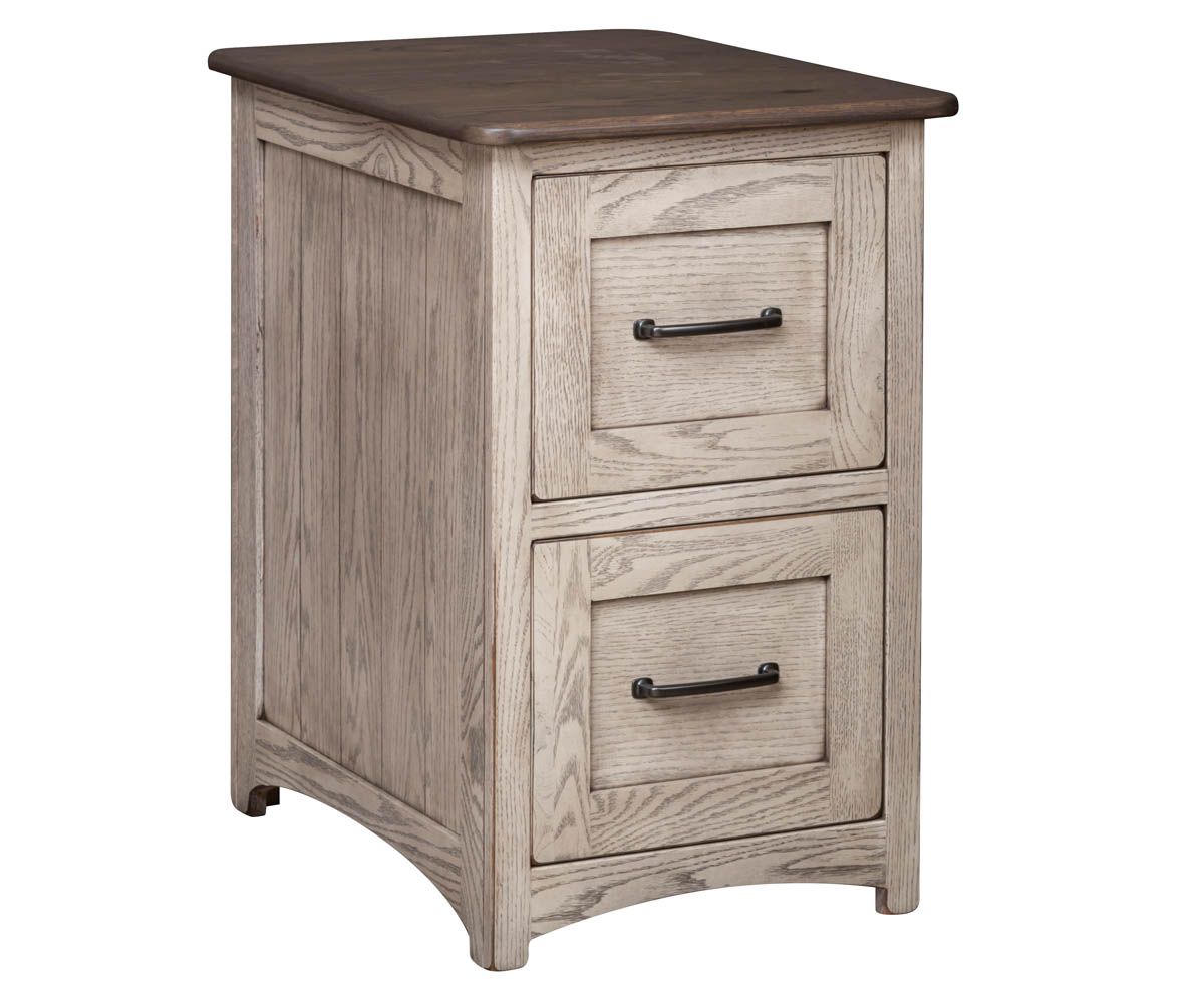 Farmstead Two-drawer File Cabinet With Contrasting Top