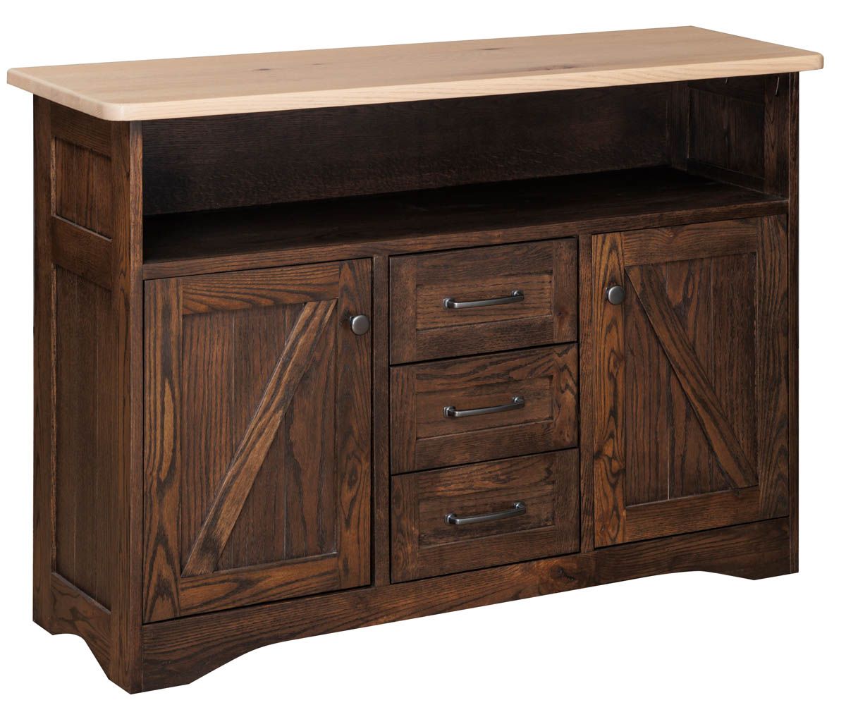 Farmstead Two-tone Server With Rounded Top