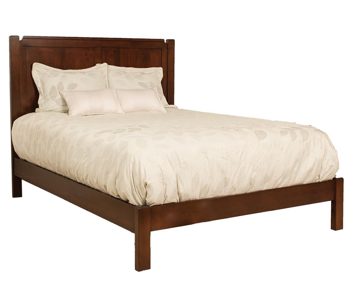 Bradford Panel Bed Frame In Medium Brown Finish