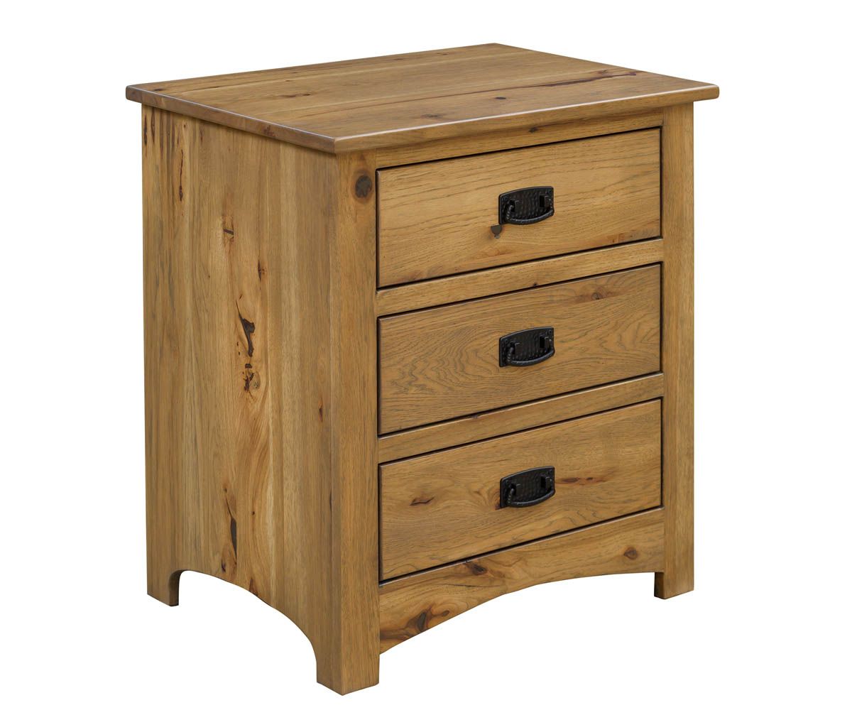 Mission Style 3-drawer Nightstand With Slideout Top