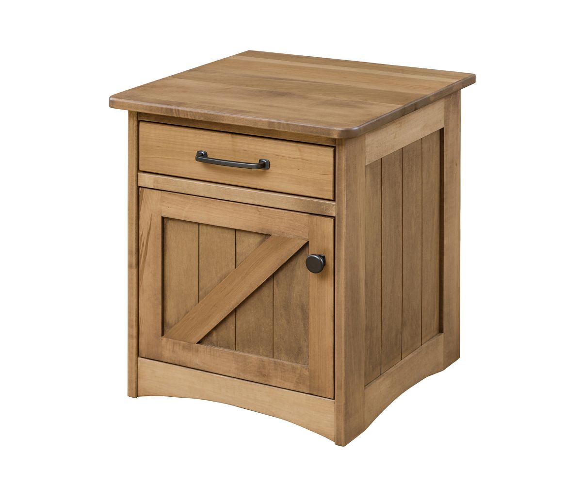 Farmstead Mission Style End Table With Drawer And Door