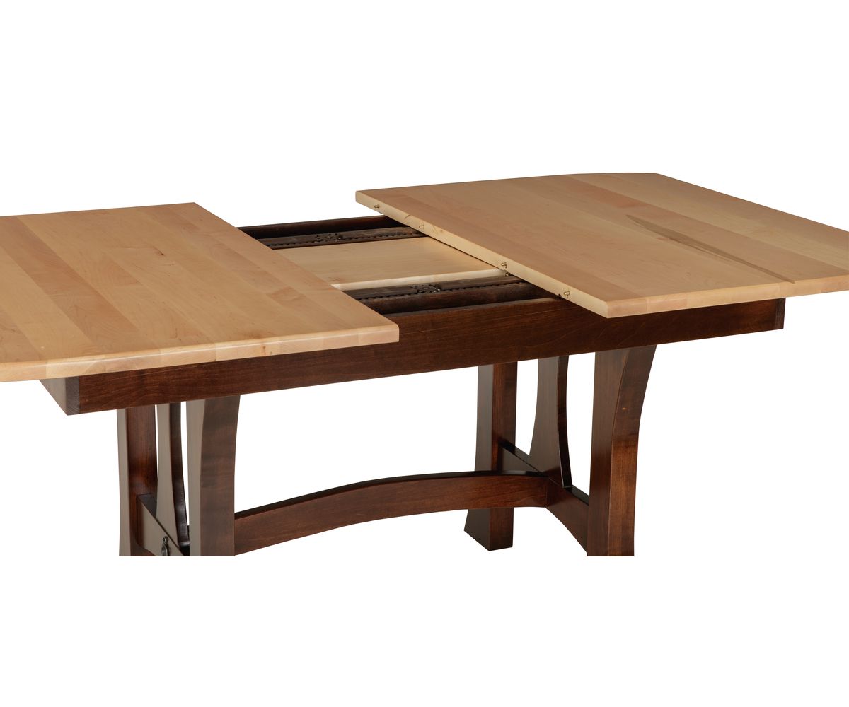 hand-rubbed finish hardwood Monarch Extendable Dining Table With Self-storing Leaves, Monarch Extendable Dining Table With Self-storing Leaves in a Monarch vignette setting highlighting Monarch Extendable Dining Table With Self-storing Leaves (thumbnail 3 of 3).
