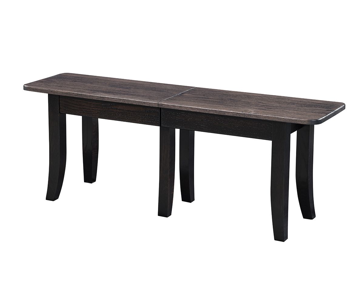 Shaker Style Solid Hardwood Dining Bench With Curved Legs
