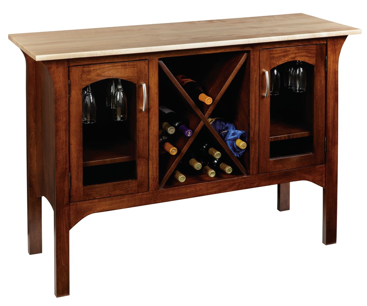 Monarch Wine Server With Pullout Serving Shelf