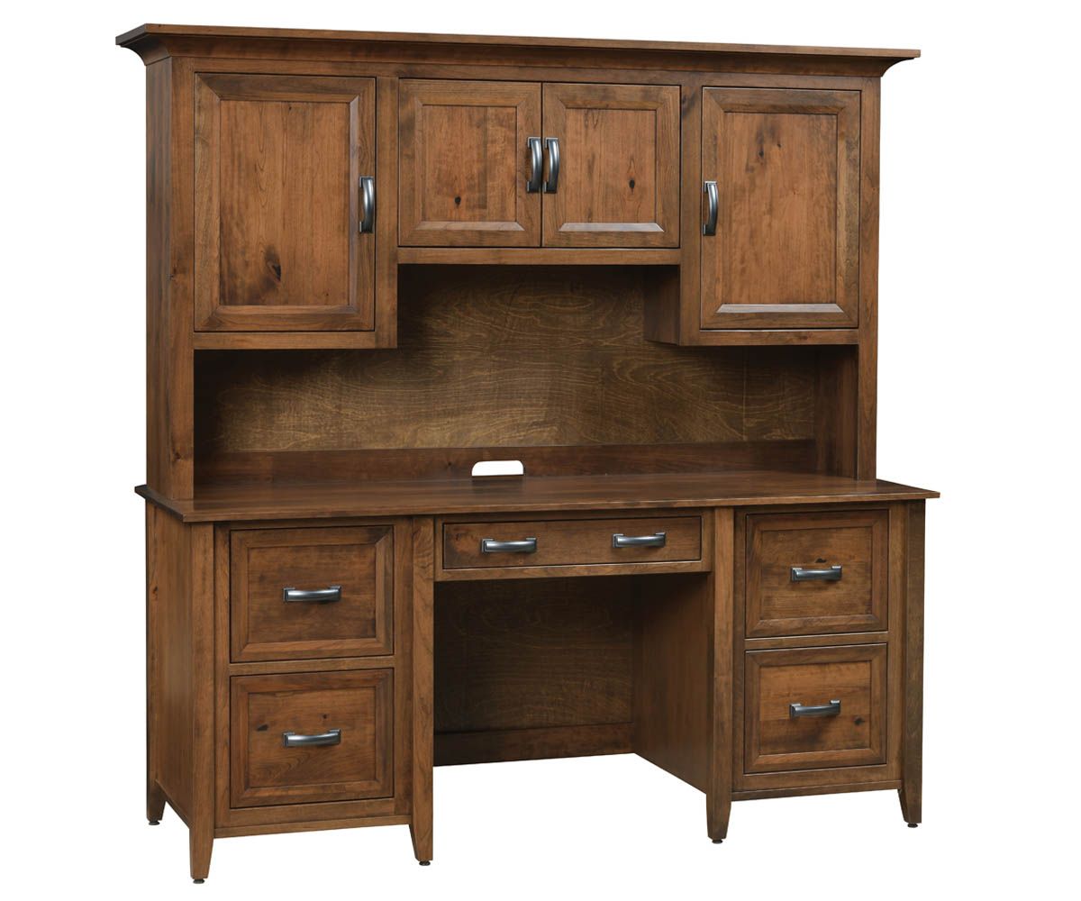Ventura Executive Desk With Hutch And Storage Cabinets