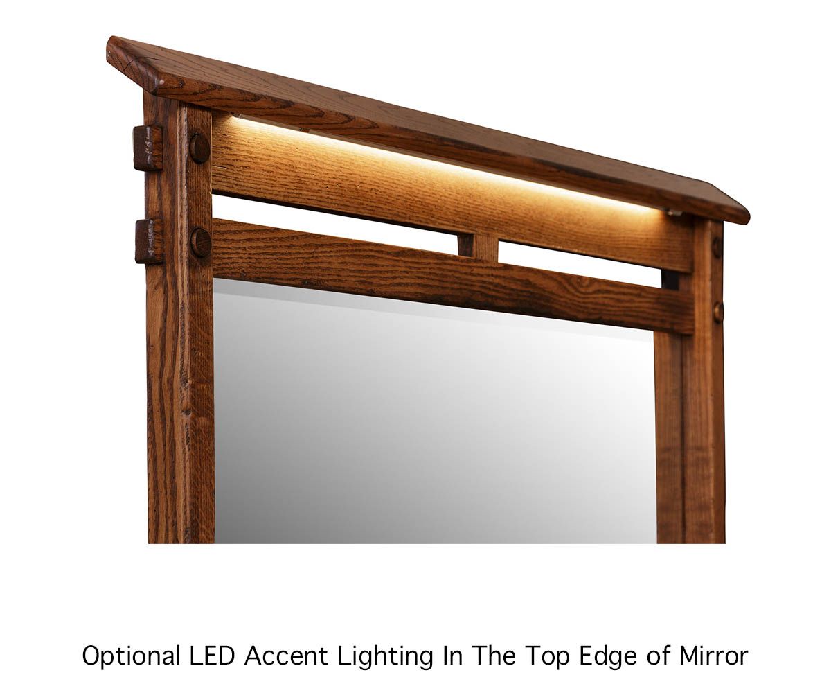 hand-rubbed finish hardwood Farmstead 7-drawer Dresser With Mirror, Farmstead 7-drawer Dresser With Mirror in a Farmstead vignette setting highlighting Farmstead 7-drawer Dresser With Mirror (thumbnail 6 of 6).