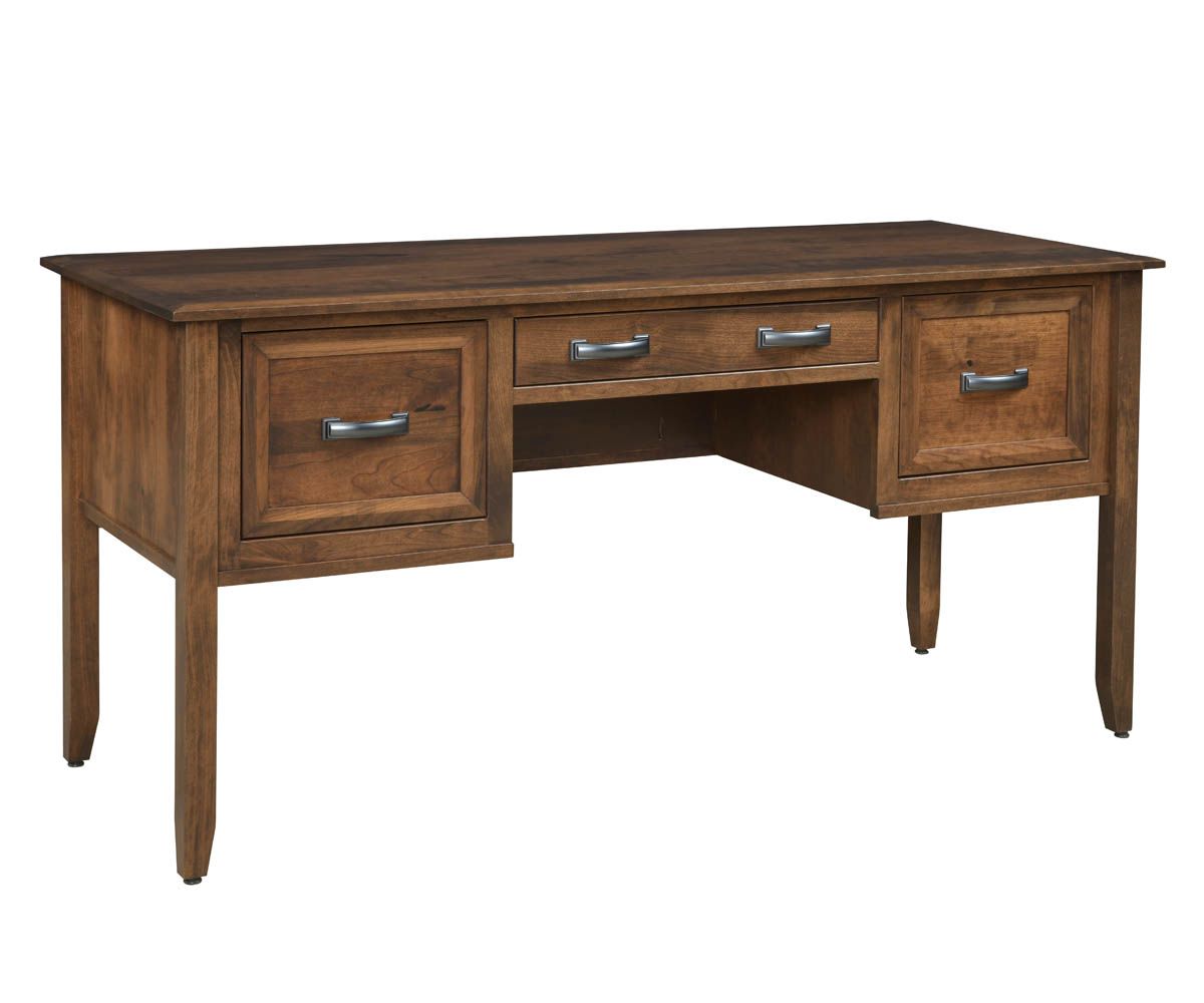 Ventura Tapered Leg Writing Desk With File Drawers