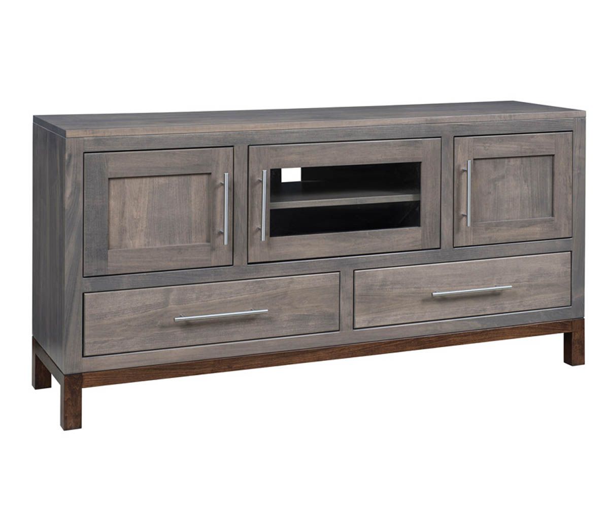 Vienna Modern 60-inch Tv Stand With Glass Door And Storage Drawers