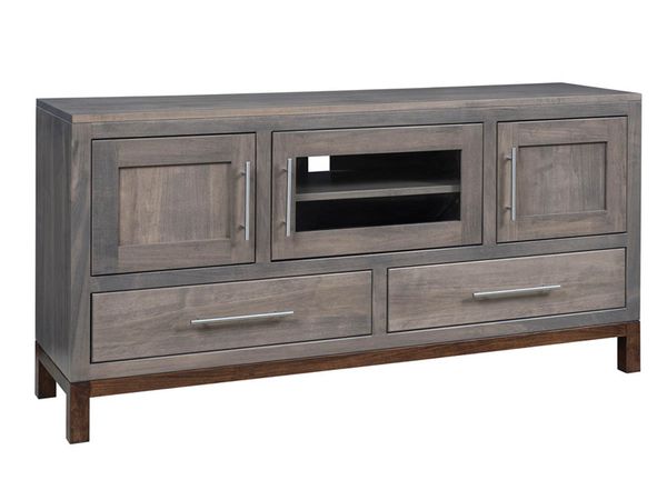 Vienna Modern 60-inch Tv Stand With Glass Door And Storage Drawers
