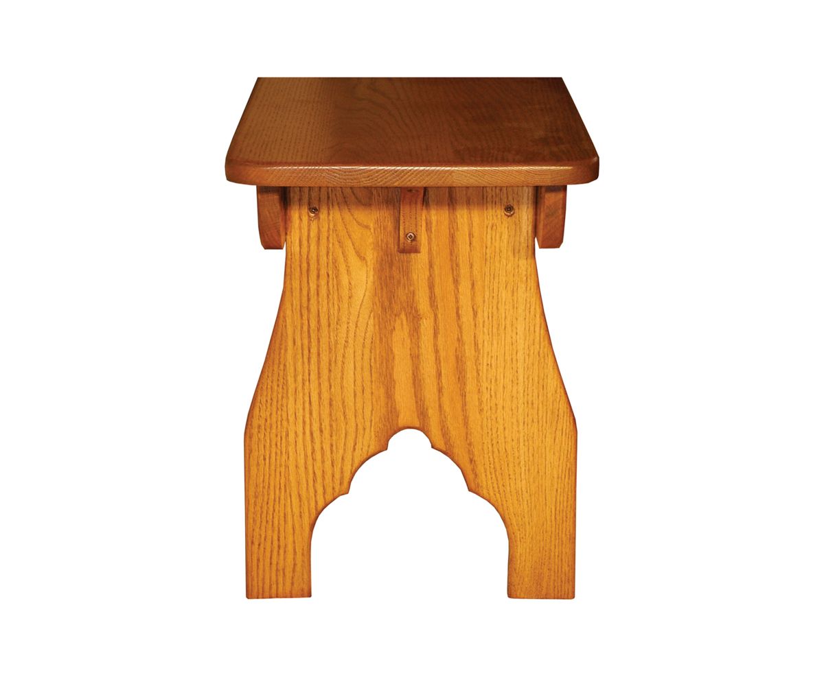 hand-rubbed finish hardwood Mission Drop-leaf Extending Dining Bench With Integrated Leaf Rack, Mission Drop-leaf Extending Dining Bench With Integrated Leaf Rack in a showroom vignette setting highlighting Mission Drop-leaf Extending Dining Bench With Integrated Leaf Rack (thumbnail 2 of 2).