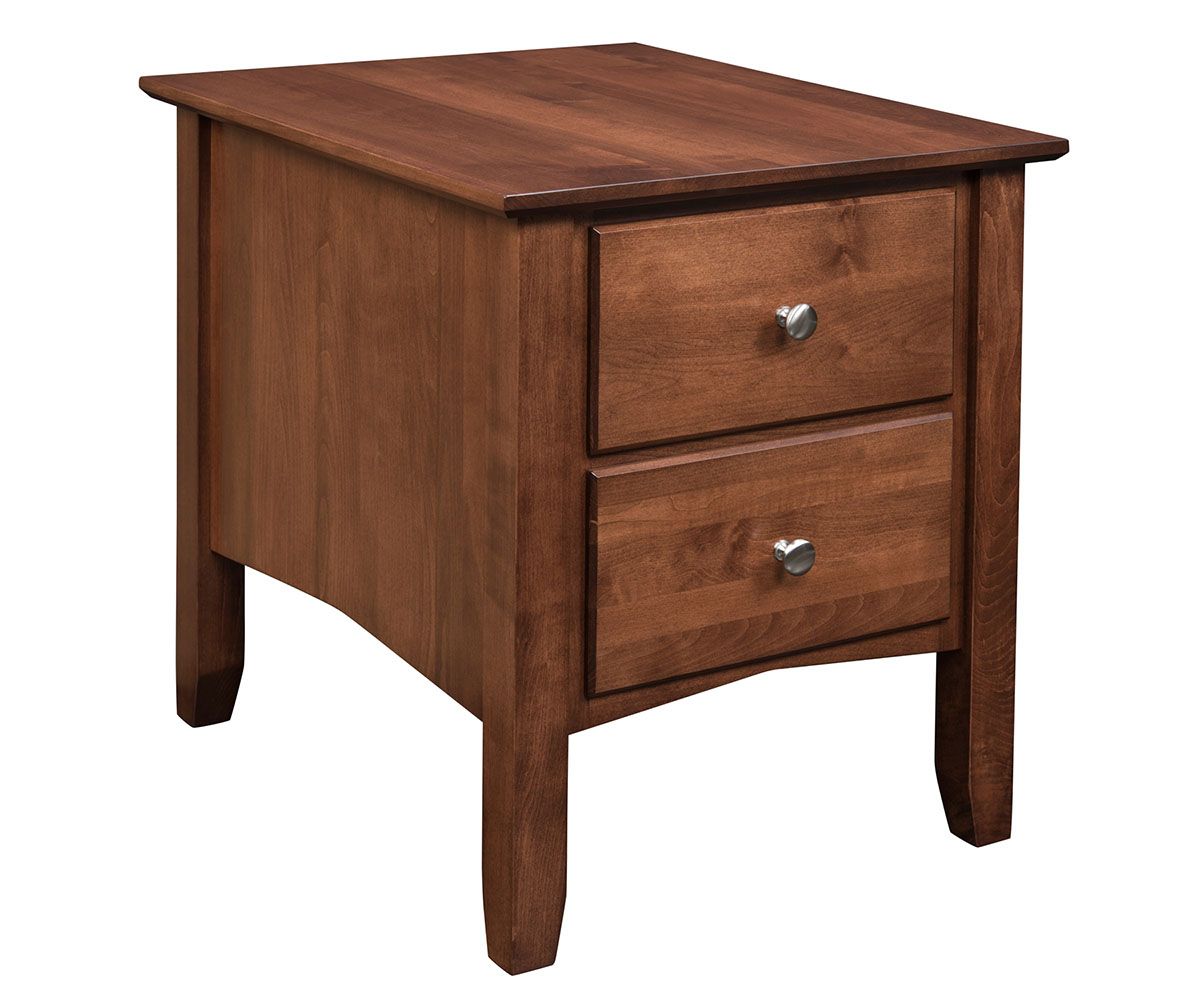 Two-drawer Solid Wood Nightstand
