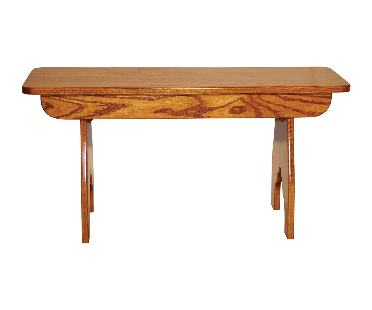 Classic Trestle-base Dining Bench With Rounded Corners