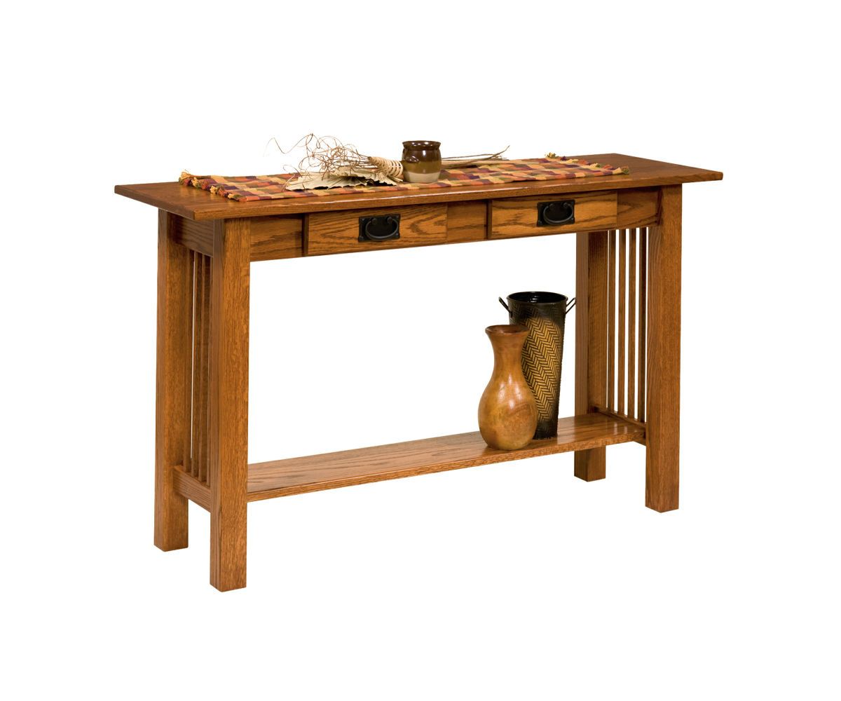 Mission Style 2-drawer Sofa Table