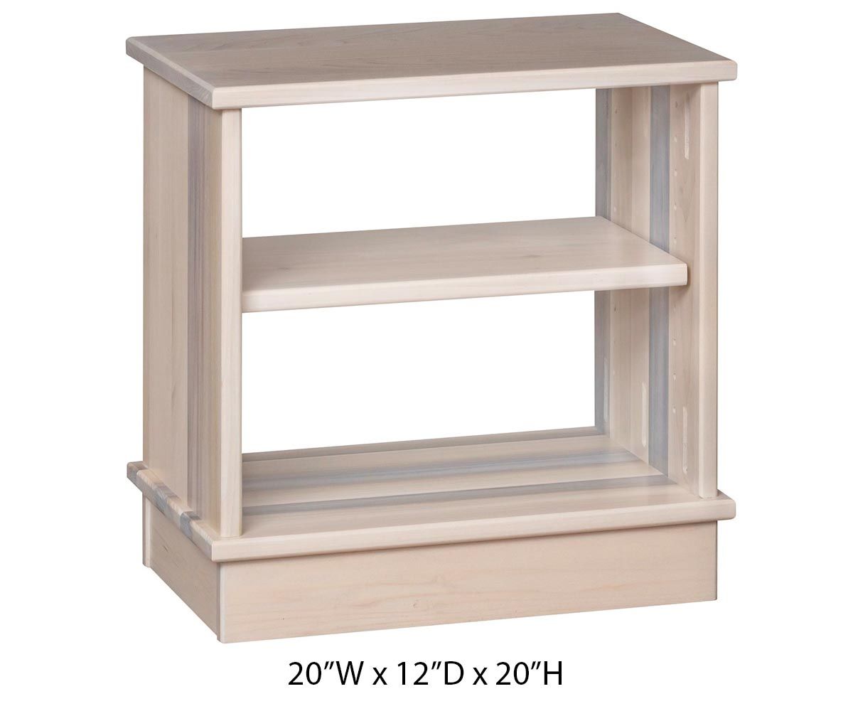 hand-rubbed finish hardwood Infinity Adjustable Open Bookcase, Infinity Adjustable Open Bookcase in a Infinity vignette setting highlighting Infinity Adjustable Open Bookcase (thumbnail 3 of 3).