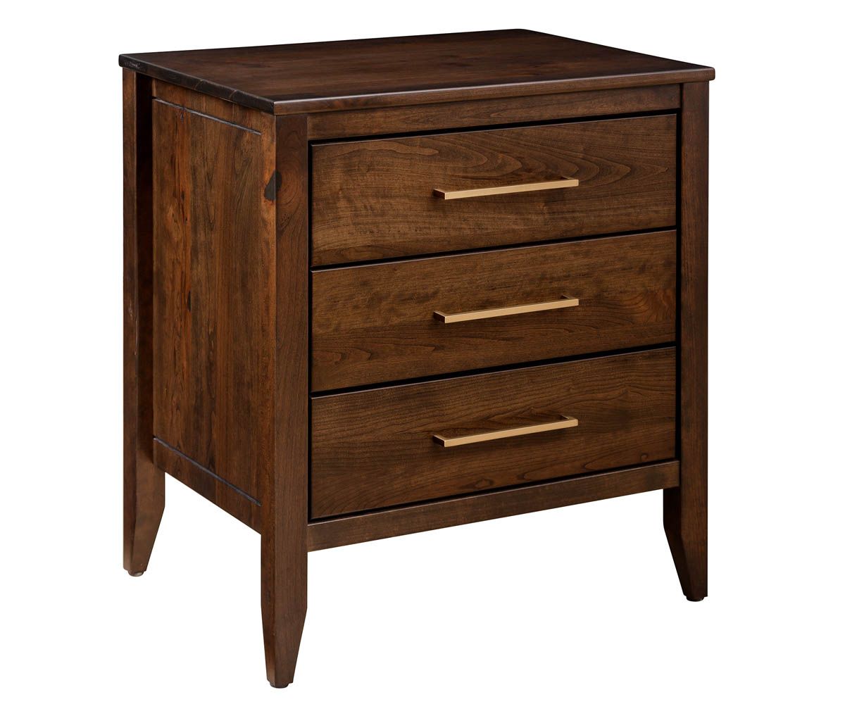 Manhattan Three-drawer Nightstand With Slideout Top