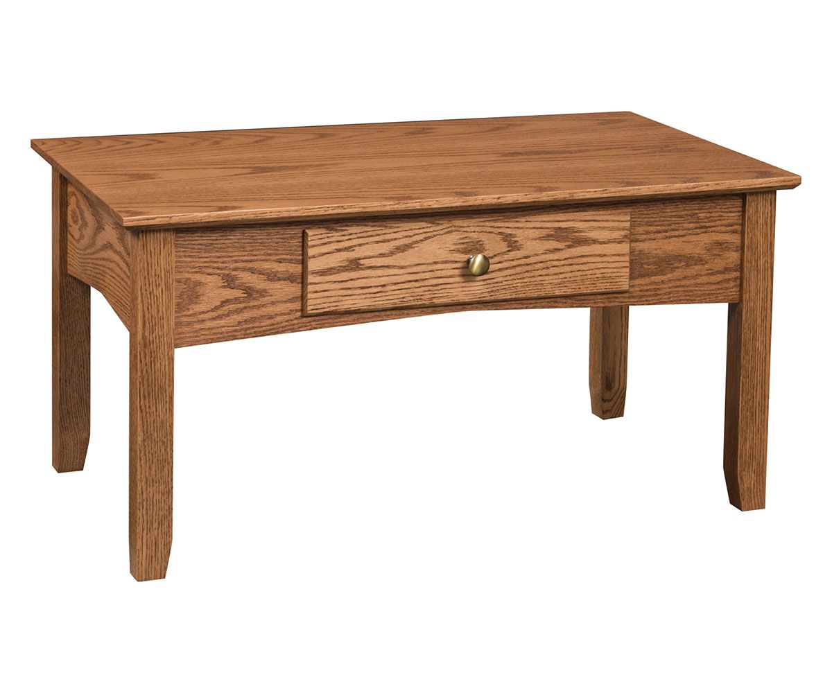 Mission Style Rectangular Coffee Table With Drawer