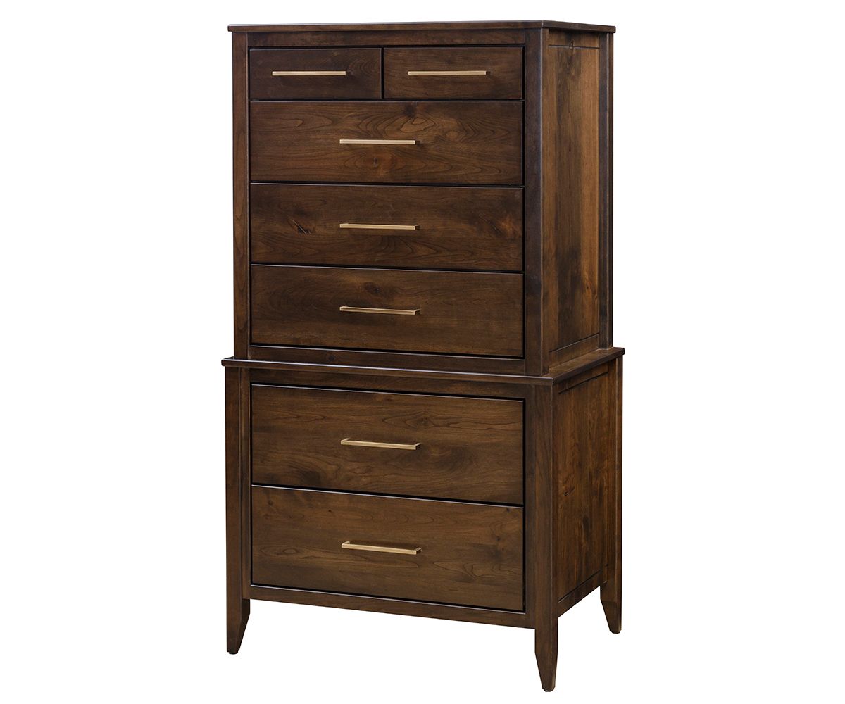 Chest On Chest Tall Dresser With Multiple Drawers