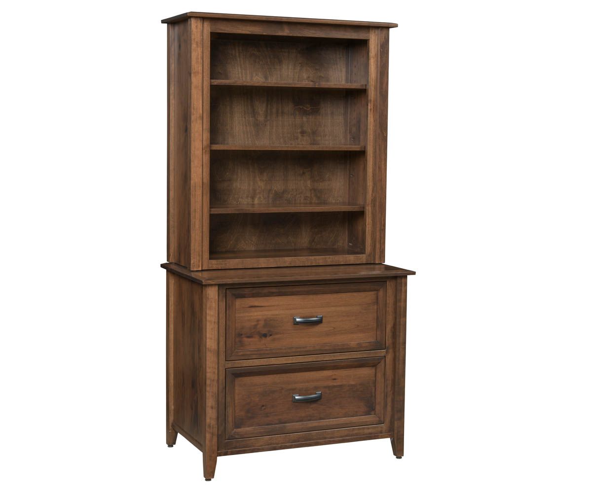 Two-drawer Lateral File Bookcase With Adjustable Shelves