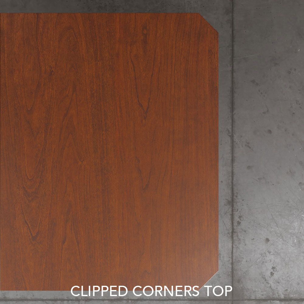 hand-rubbed finish hardwood Contemporary Straight Leg Dining Table In Brown Maple, Contemporary Straight Leg Dining Table In Brown Maple in a showroom vignette setting highlighting Contemporary Straight Leg Dining Table In Brown Maple (thumbnail 6 of 9).