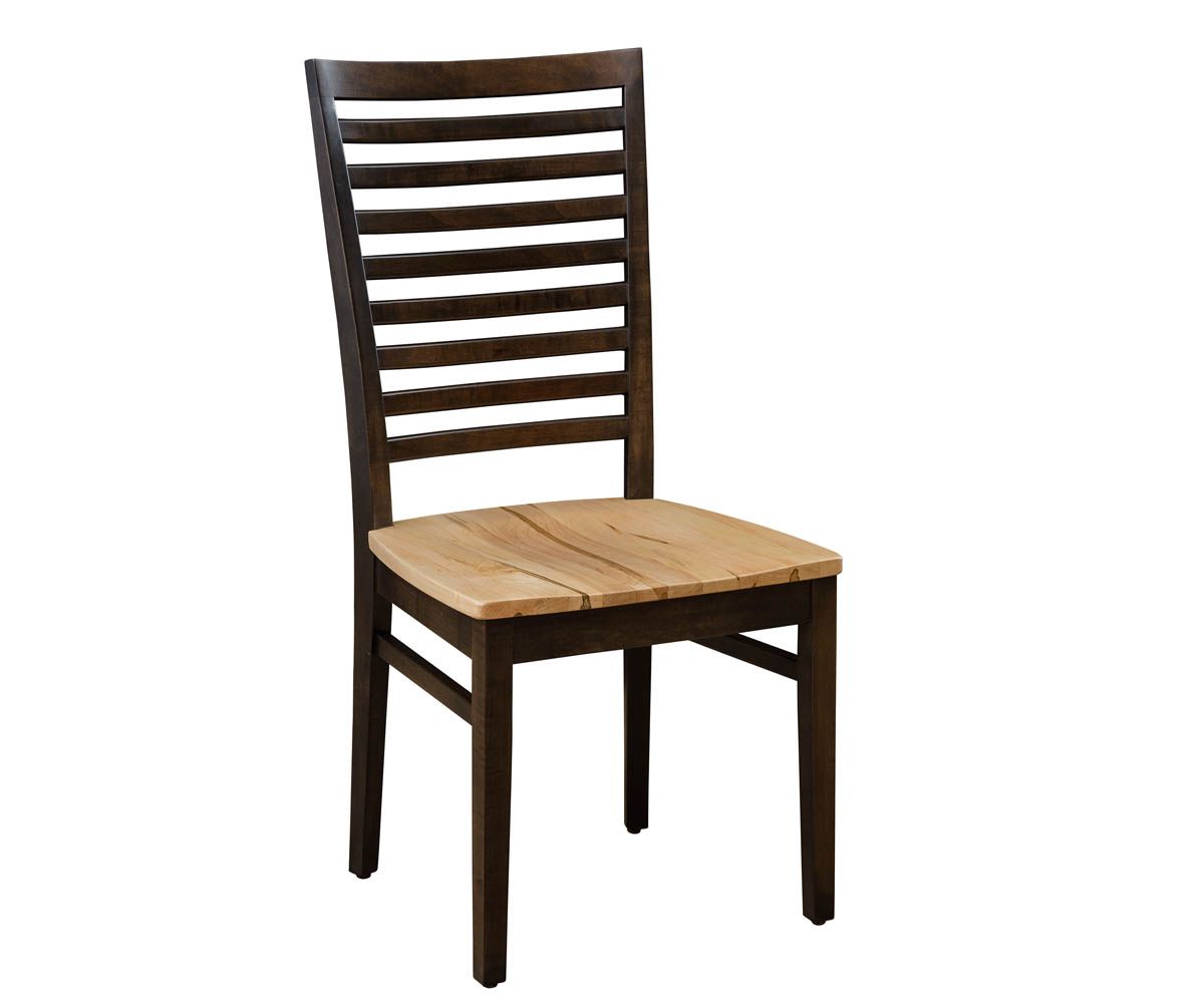 hand-rubbed finish hardwood Tuscany Ladder Back Dining Chair With Arm And Side Options, Tuscany Ladder Back Dining Chair With Arm And Side Options in a Tuscany vignette setting highlighting Tuscany Ladder Back Dining Chair With Arm And Side Options (thumbnail 2 of 2).