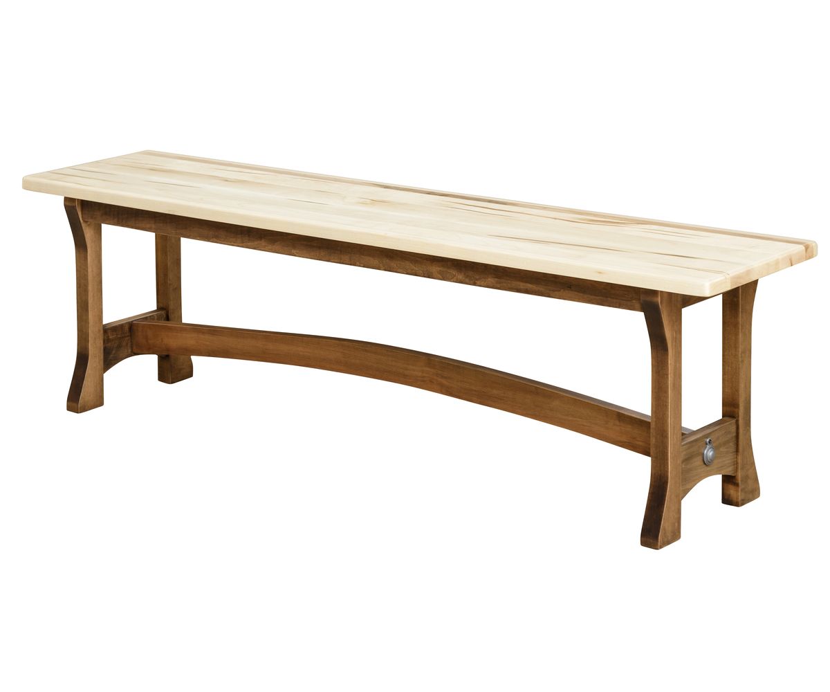 Monarch 5-foot Hardwood Bench With Curved Stretcher
