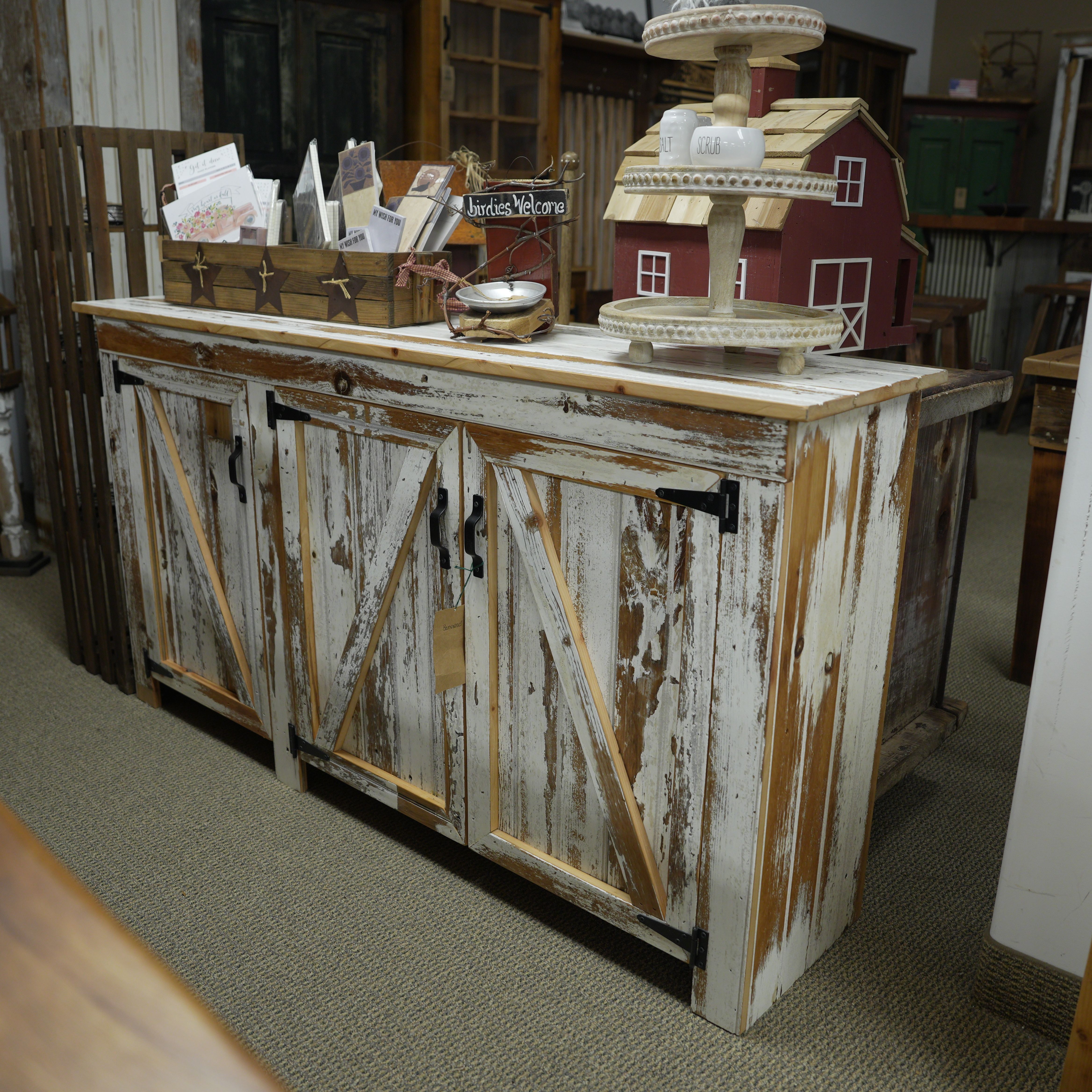 hand-rubbed finish hardwood Barnside Market Buffet, thumbnail 2 in a Dining setting (thumbnail 2 of 4).
