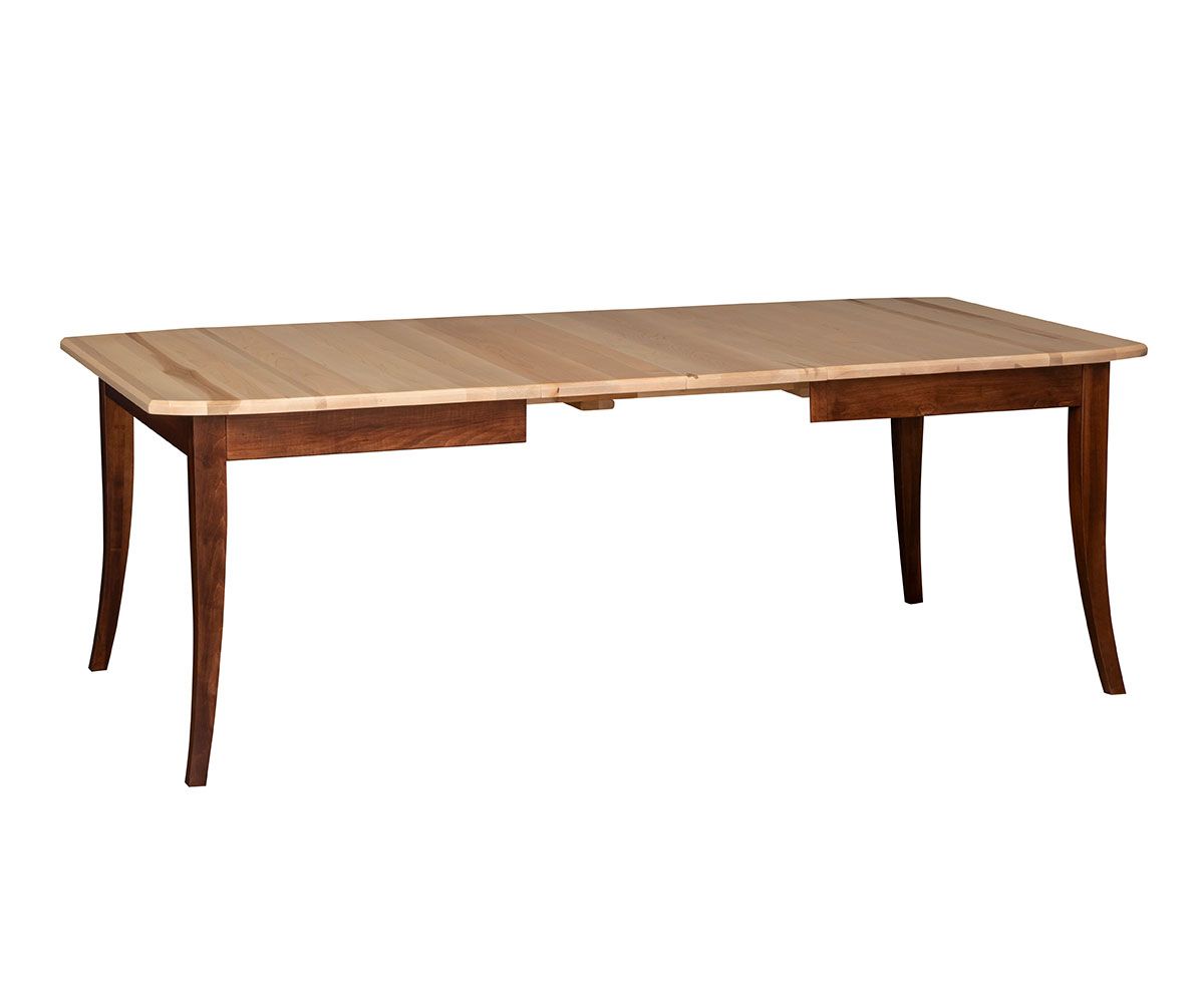 Solid Wood Extendable Dining Table With Two Leaves
