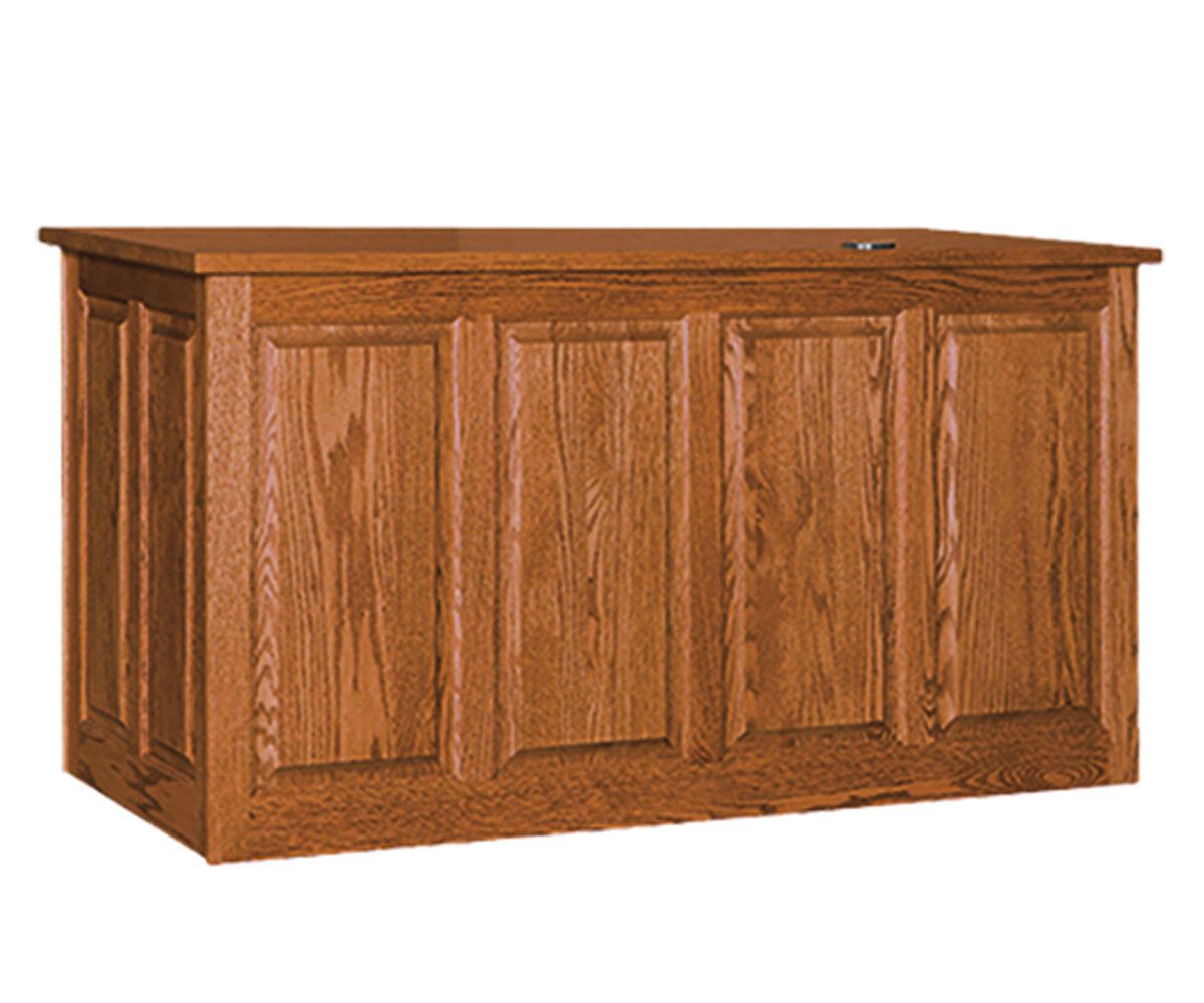 hand-rubbed finish hardwood Solid Wood Desk With Hutch, Solid Wood Desk With Hutch in a Maple Hill vignette setting highlighting Solid Wood Desk With Hutch (thumbnail 4 of 4).