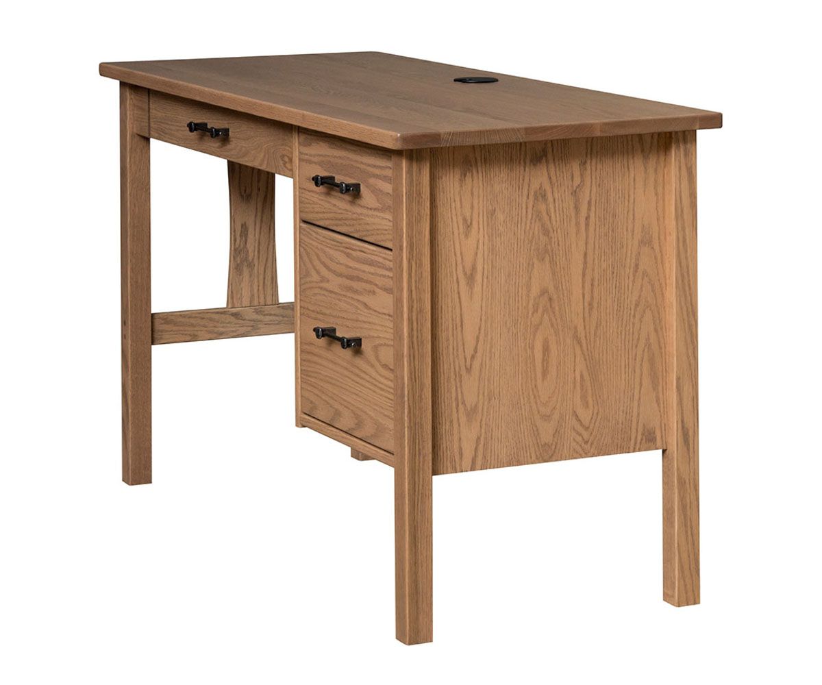 hand-rubbed finish hardwood Signature Student Desk With Keyboard And File Drawers, Signature Student Desk With Keyboard And File Drawers in a showroom vignette setting highlighting Signature Student Desk With Keyboard And File Drawers (thumbnail 2 of 6).