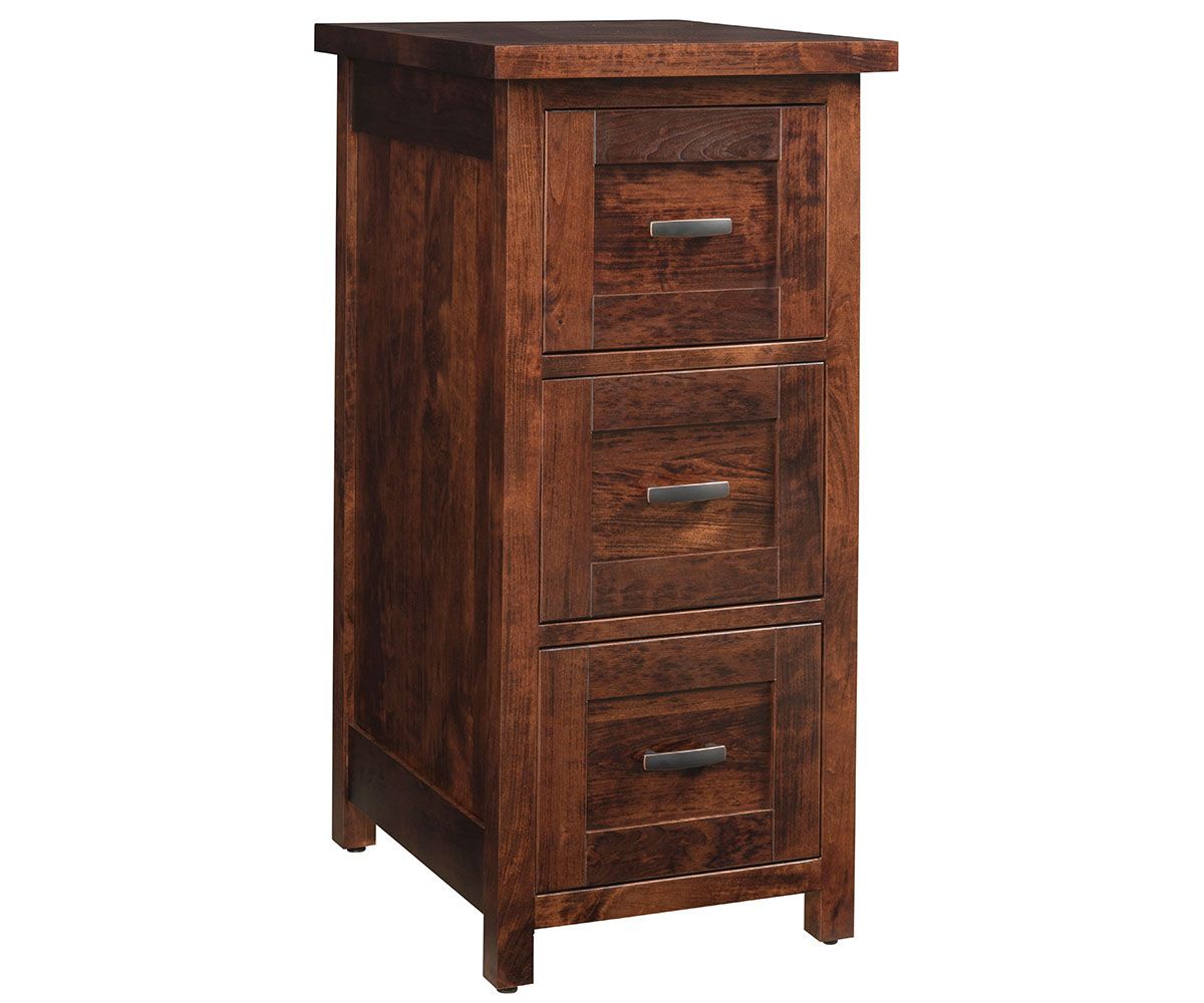 hand-rubbed finish hardwood Three-drawer Solid Wood Vertical File Cabinet Assortment, Three-drawer Solid Wood Vertical File Cabinet Assortment in a showroom vignette setting highlighting Three-drawer Solid Wood Vertical File Cabinet Assortment (thumbnail 5 of 8).
