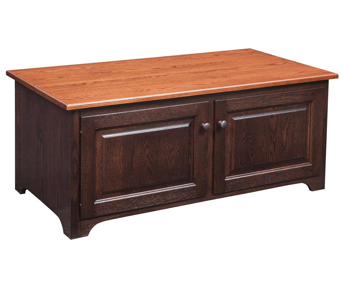 Two-tone Storage Coffee Table With Paneled Doors