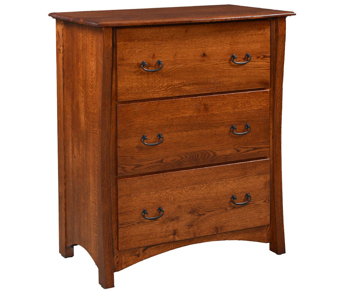 Classic Arched Lateral File Cabinet With Three Drawers