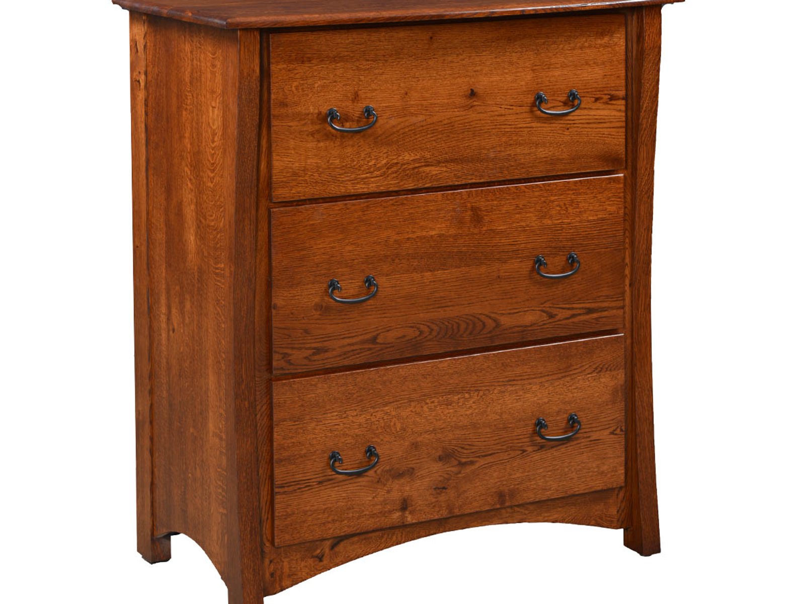 hand-rubbed finish hardwood Classic Arched Lateral File Cabinet With Three Drawers, Classic Arched Lateral File Cabinet With Three Drawers in a showroom vignette setting highlighting Classic Arched Lateral File Cabinet With Three Drawers (frame 1 of 1).