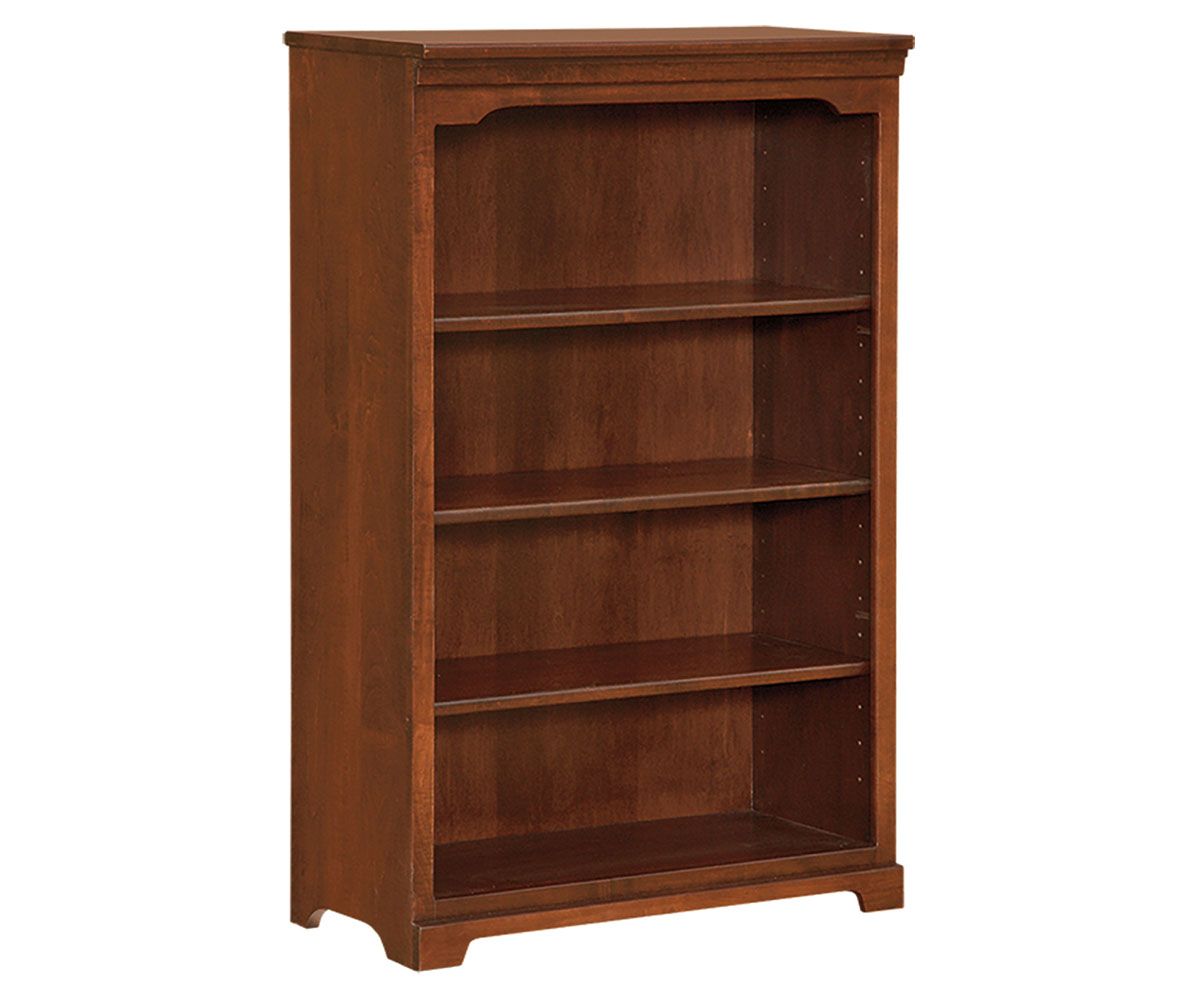 hand-rubbed finish hardwood Classic Mission Style Hardwood Bookcase, Classic Mission Style Hardwood Bookcase in a showroom vignette setting highlighting Classic Mission Style Hardwood Bookcase (thumbnail 5 of 6).