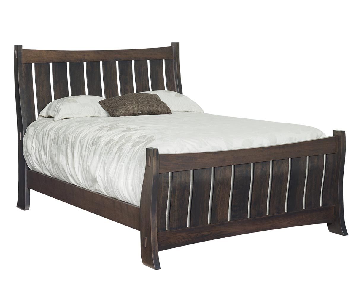 Solid Wood Slat Panel Bed Frame