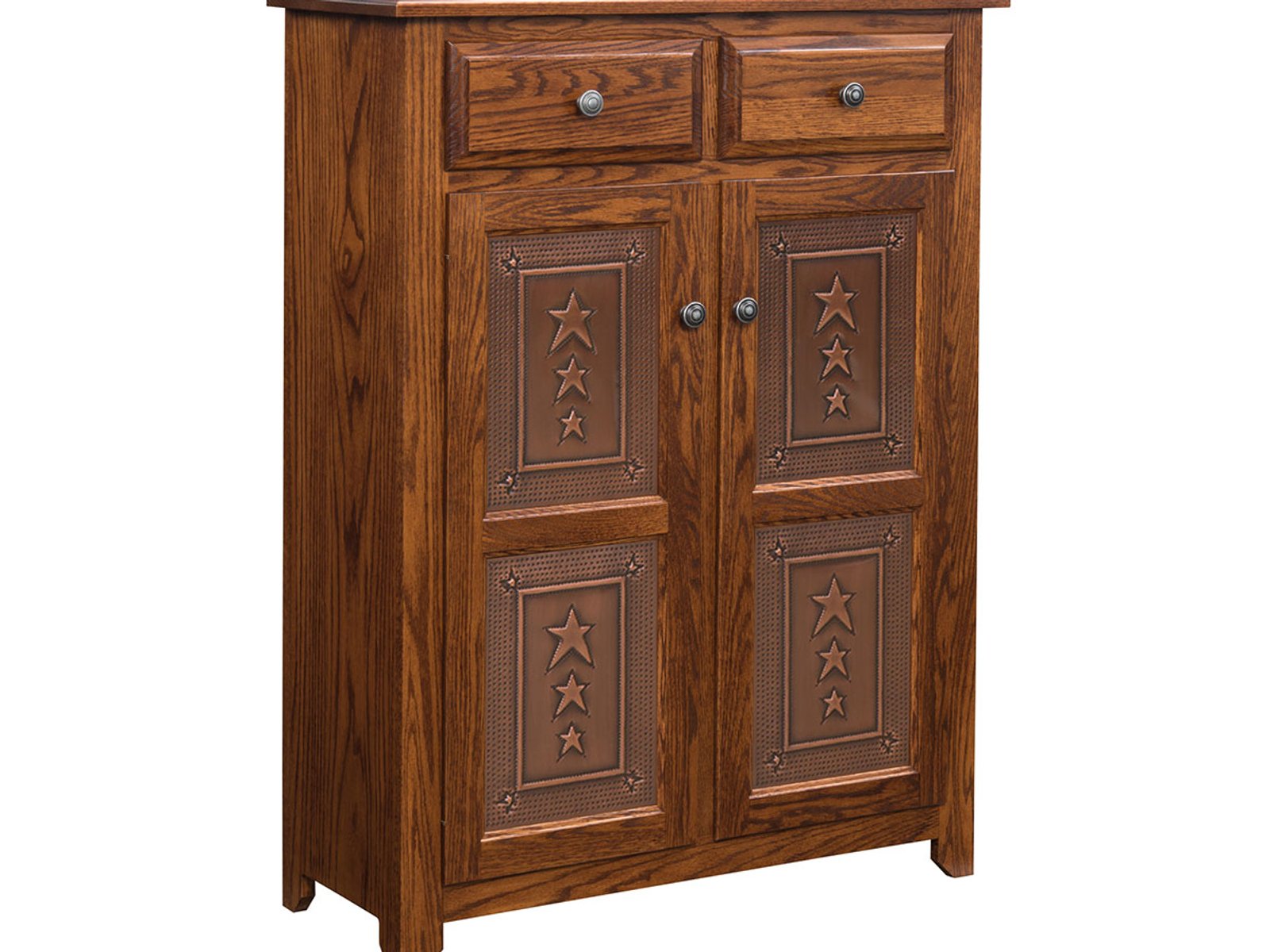 hand-rubbed finish hardwood Two-drawer Two-door Cabinet, Two-drawer Two-door Cabinet in a Maple Hill vignette setting highlighting Two-drawer Two-door Cabinet (frame 1 of 4).