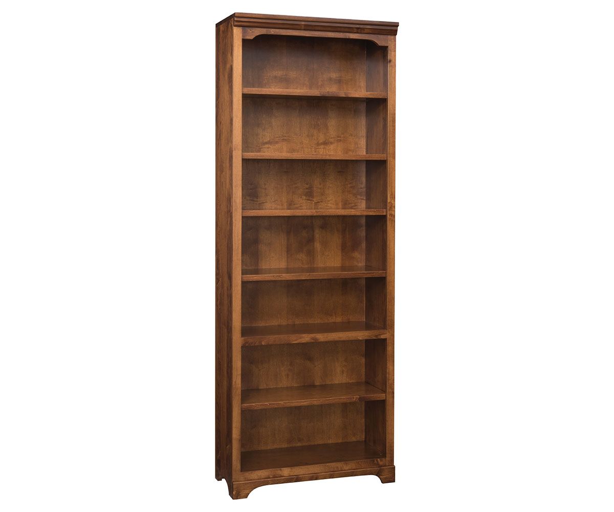 hand-rubbed finish hardwood Classic Mission Style Hardwood Bookcase, Classic Mission Style Hardwood Bookcase in a showroom vignette setting highlighting Classic Mission Style Hardwood Bookcase (thumbnail 3 of 6).